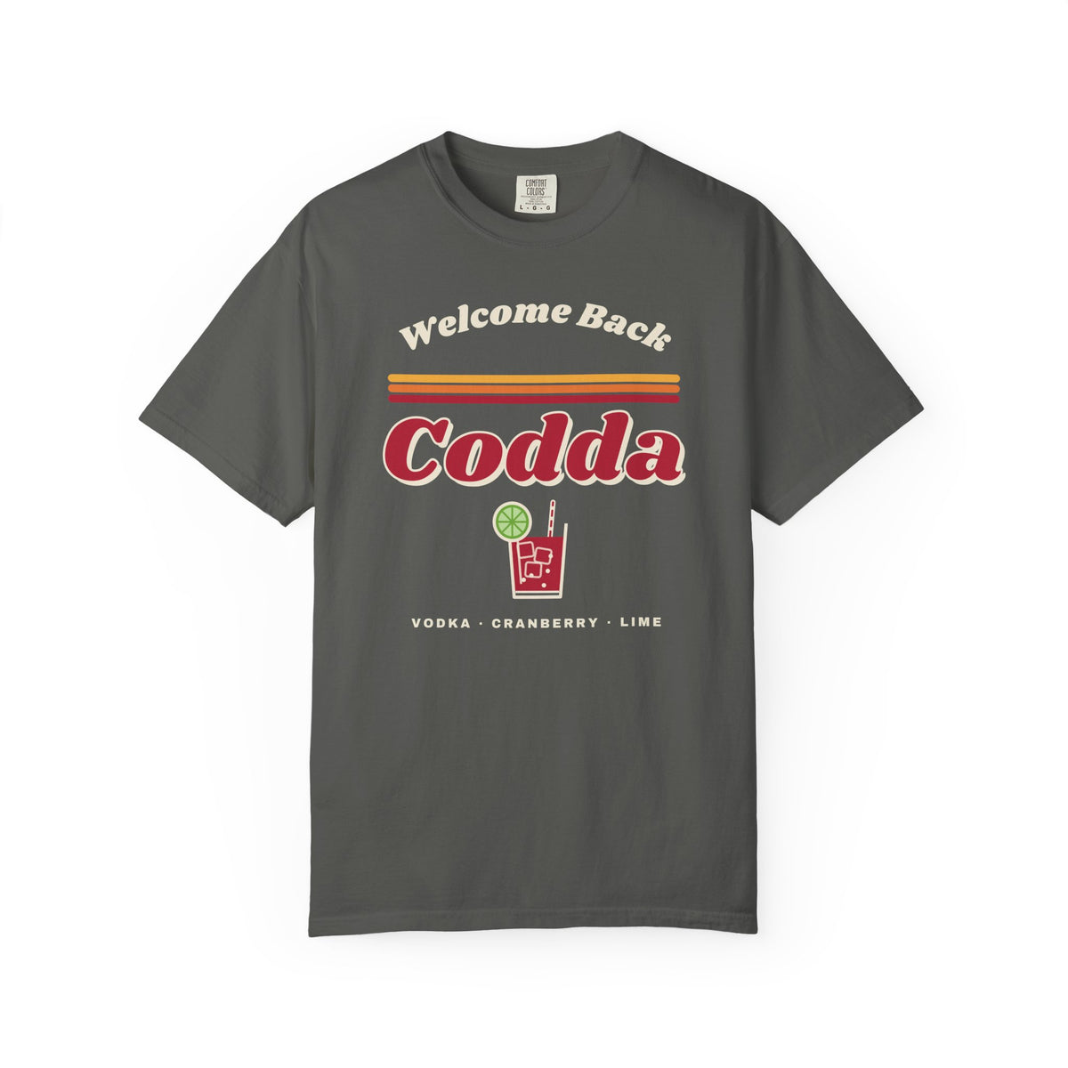 Welcome Back Codda Retro Tee, Dark Edition | Cape Codder Cocktail Shirt