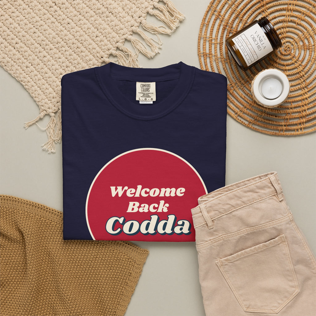 Welcome Back Codda Circle Tee, Dark Edition | Cape Codder Cocktail Shirt