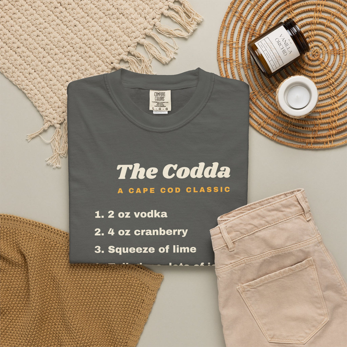 The Codda Recipe Tee, Dark Edition | Cape Codder Cocktail Shirt