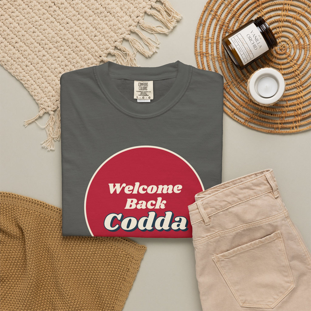 Welcome Back Codda Circle Tee, Dark Edition | Cape Codder Cocktail Shirt